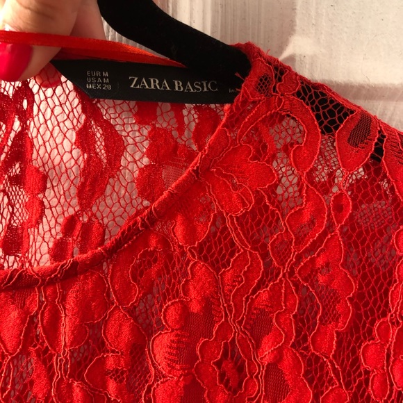 NWOT Zara Jumpsuit in Red - Picture 3 of 9